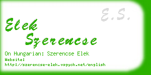 elek szerencse business card